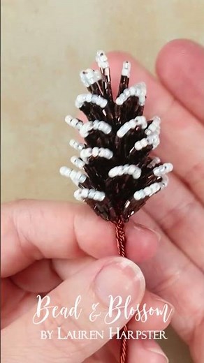 French Beaded Holiday Candle Ring Preview #beadingtutorial