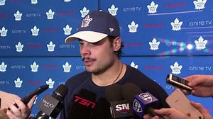 42K views · 859 reactions | "Get better and better every night. Conditioning wise, get your legs back under you and just play smart. Don’t try to do too much, stick to our game and obviously work hard." Auston Matthews on the focus for the final week of training camp. | Toronto Maple Leafs | Facebook