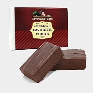Farmhouse Fudge – Gourmet Fresh Fudge Candy Box – As low as $.96 per ounce - Choose 1, 2, 3, 6, or 12 Pieces of a Single Flavor – Over 40 Flavors including Chocolate fudge, Peanut Butter, Penuche, Turtle, Amaretto, Maple Walnut & More (8 oz., Fudge)