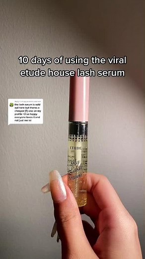 Replying to @simplyreanne 10 day update!! cant wait to see how my lashes & brows look in a month using the etude house lash serum 🫣 thought it was a placebo effect but im posting this so u can be the judge