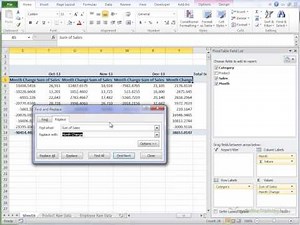 Excel PivotTables - Month on Month Movement