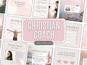 Christian Coach Templates, Faith Based Template, Christian Instagram Social Media Content - Etsy