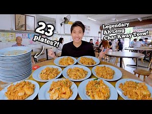 EATING 23 PLATES of PENANG CHAR KWAY TEOW?! | Best Char Kway Teow I've Eaten in Penang Malaysia?!