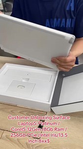 Customer Unboxing Surface Laptop5-Platinum /CoreI5-12Gen /8Gb Ram /256GB PCie /Intel Iris/13.5 Inch 8xx$ thank bro for support 﫶 | City Computer | Facebook