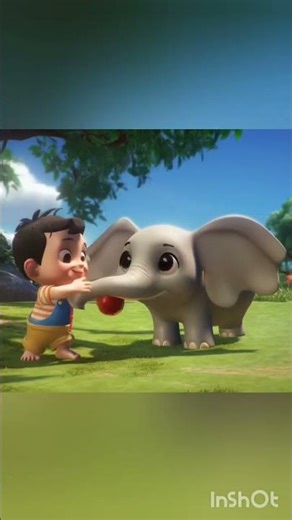 child play with Elephant 🐘