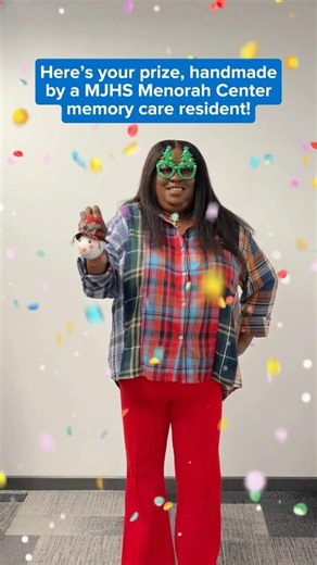 The Prize is Handmade by MJHS Menorah Center Residents! ☃️