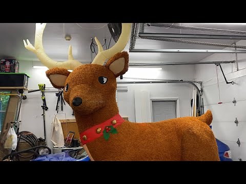 [REVIEW] Gemmy 10.5ft Tall Fuzzy Reindeer Inflatable
