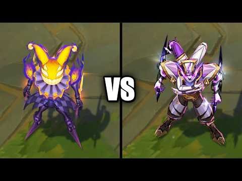 Prestige Pandemonium Shaco vs Prestige Soul Fighter Shaco Skins Comparison (League of Legends)