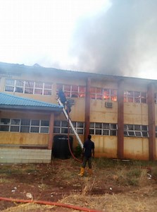 Fire guts building in IMT Enugu on Christmas day (photos/video)