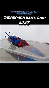 Cardboard Ship Sinks #cardboard #hobby #cardboardcraft #ship #sinkingship #diy #diycrafts