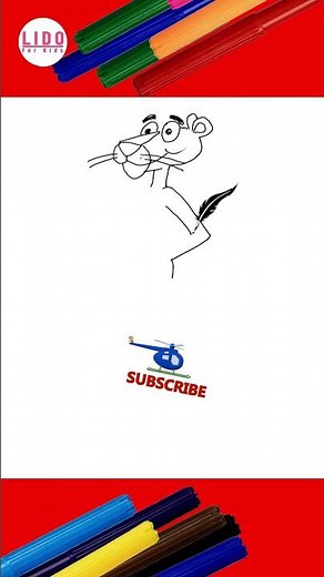 How to draw Pink Panther Easy Cute Drawing Tutorial for Kids & Beginners Step by Step #lidoartworks