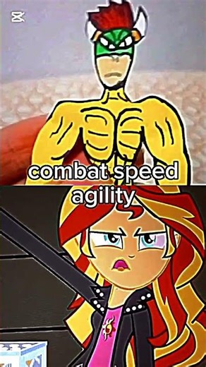 Bowser (no Myth) vs Sunset Shimmer (Human Form)