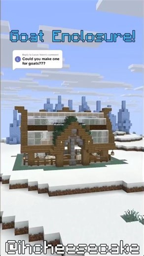 Minecraft Goat Enclosure! #minecraft #minecrafttutorial #minecraftshorts #minecraftbuilding #gaming