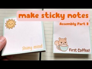 ✂️🖌️ How to make Cute DIY Sticky Notes at home 📝💖 | Aesthetic & Printable at Home Part 2