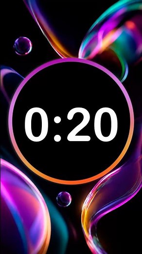 ⏱️ 20 Second Countdown Timer | Clock Ticking Sound & Alarm