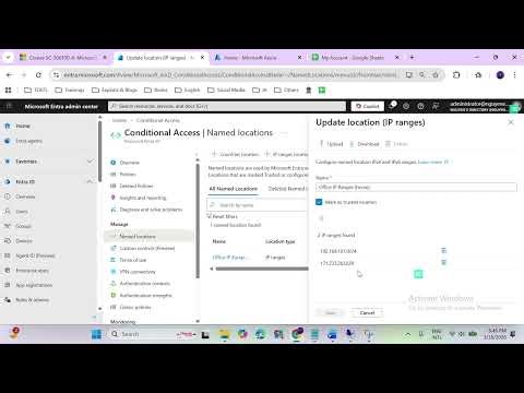 Require registration from a trusted location Conditional Access policy