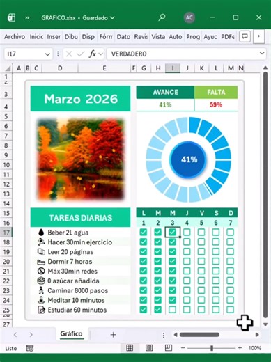 🚀Gráfico Dinámico para Tareas en Excel 365 📊 #exceltips #excel #TrucosExcel #aprendeexcel #tipsexcel