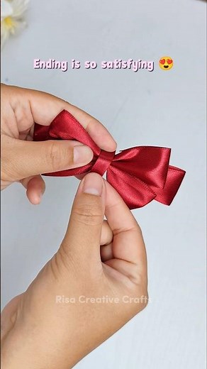 Try these steps to make a beautiful bow 🎀 #prettybow #bowtutorial