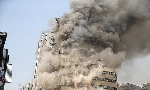 Tehran's Plasco tower block collapses after blaze – video