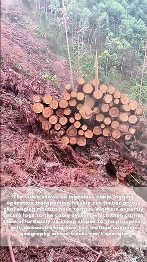 Lumber Lifeline: Watch How Cable Systems Revolutionize Mountain Logging!