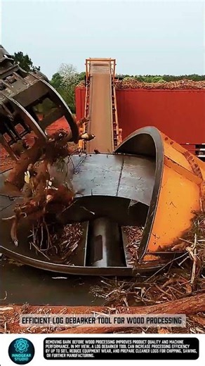 Efficient Log Debarker tool for Wood Processing #tools
