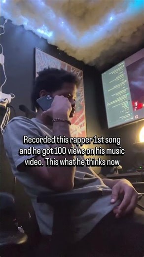Rapper after his 1st song 😂 | #rappersbelike #musicstudio #funny