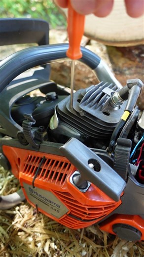 Which component determines the ignition timing in a chainsaw? #Chainsaw #Chainsaw