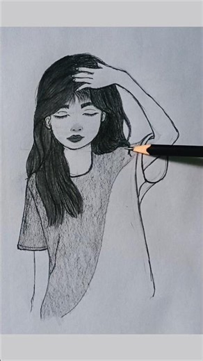 Draw a cute girl easy drawing