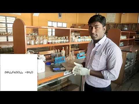 Preparation of 250 ml of M/20 Solution of Mohr’s Salt