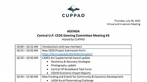 Comprehensive Economic Development (CEDS) - Central Upper Peninsula Planning and Development Regional Commission