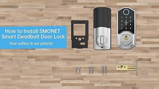 How to install SMONET Camelot fingerprint deadbolt door lock