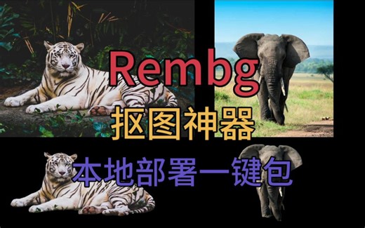 【Rembg】一键包 抠图神器 背景去除 批量处理