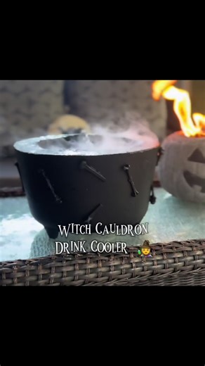 Here's how I crafted this versatile DIY witch cauldron! 🧙‍♀️✨ Perfect as a drink chiller, flower pot, or candy bucket. Follow these steps: Materials: 2 buckets (one for the mold, one to create the hole) Quickcrete mix Water Pam or oil spray Flex Seal (optional, for waterproofing) Paint and decorations (optional) Mist maker (for smoke effect, optional) Directions: 1. Grab two buckets from the Dollar Tree: one for the cauldron mold and one to create the hole. 2. Mix Quickcrete with water as per i
