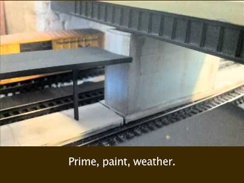 Model Railroading: How To Make Your Own Bridge Piers!
