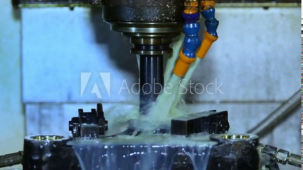 cnc grinding milling machine. cnc turning center. cnc machining high precision turning throwing coolant liquid on metal component during shaping forming process using machining center