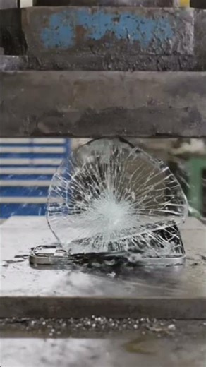 hydraulic press crashed iphone 16 😱