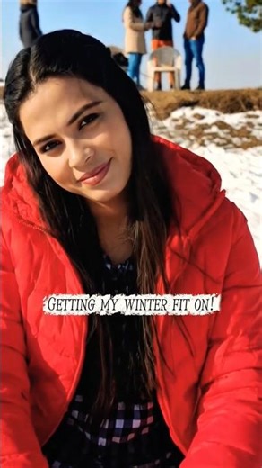 Red Puffer Jacket Winter OOTD ❄️❤️ #WinterFashion #OOTD #RedJacket