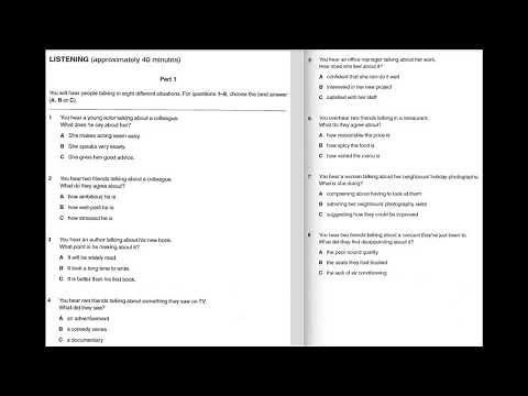 Listening B2, FCE 1 (2015), Test 3, Part 1