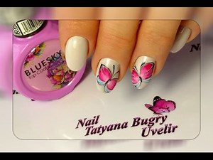 Дизайн Бабочка Гель Лаками / Весенний Дизайн Ногтей / Татьяна Бугрий