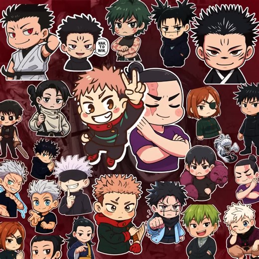 25  Jujutsu Kaisen Anime Stickers | Chibi Sticker SVG PNG | Gojo, Sukuna, Yuta, Yuji | Printable Anime Art - Etsy