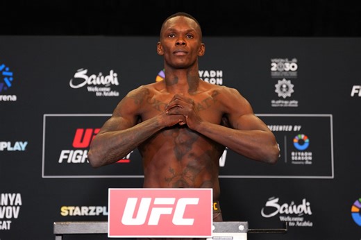 Israel Adesanya hits the scale for UFC Saudi Arabia main event following concerning weight miss comment
