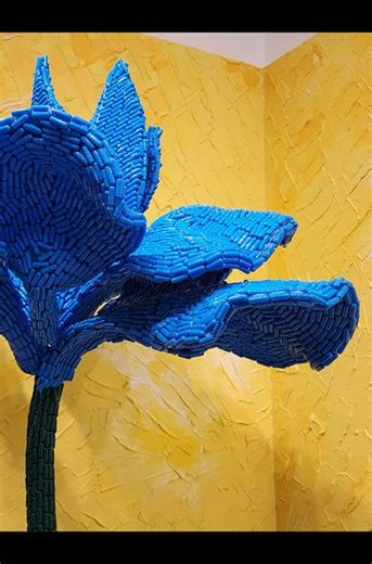Van Gogh Iris Art Made with Pill Capsules