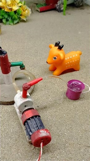 DIY mini hand pump project water with supply motor 394