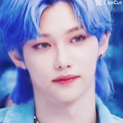 #felix with blue hair#