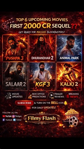 Top 6 Upcoming Pan India Blockbuster Sequels that can create history at the Indian Box Office! 🍿🎬