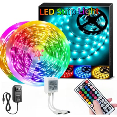 LED Lights For Bedroom, 30LEDs/3.3FT/1M RGB LED Strip Lights, Color Changing Tape Light With 44-Key Remote Control LED Strip Lights Cuttable & Dimmable Color Changing RGB Lights,For Room,TV Backlight,Kitchen,Party Decoration | SHEIN
