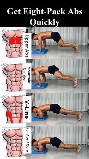Get Eight-Pack Abs Quickly at Home! Upper, Lower & V-Line Workout 🔥#workout #absworkout #shorts