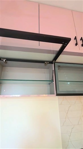 Lift Up Hydraulic Kitchen Cabinet Door | Modern Cabinet Design #shortvideo