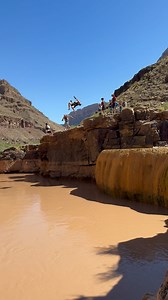 7.5K views · 83 reactions | Backflip boys at Pumpkin Springs  . . . . #pumpkinsprings #cliffjump #fun #backflip #gainer #swim #swimming #rafttrip #rivertrip #riverrafting #bestvacations #familyvacation #adventure #explore #coloradoriver #grandcanyon #thegrandcanyon #grandcanyonnationalpark #westernriver #westernriverexpeditions | Western River Expeditions | Facebook