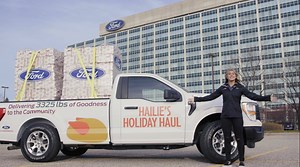 44K views · 856 reactions | Hailie Deegan loaded up a new 2021 Ford F-150 to the MAX with 3,325 lbs of turkeys, and delivered them to Detroit-area food banks for families in need. | Ford Racing | Facebook